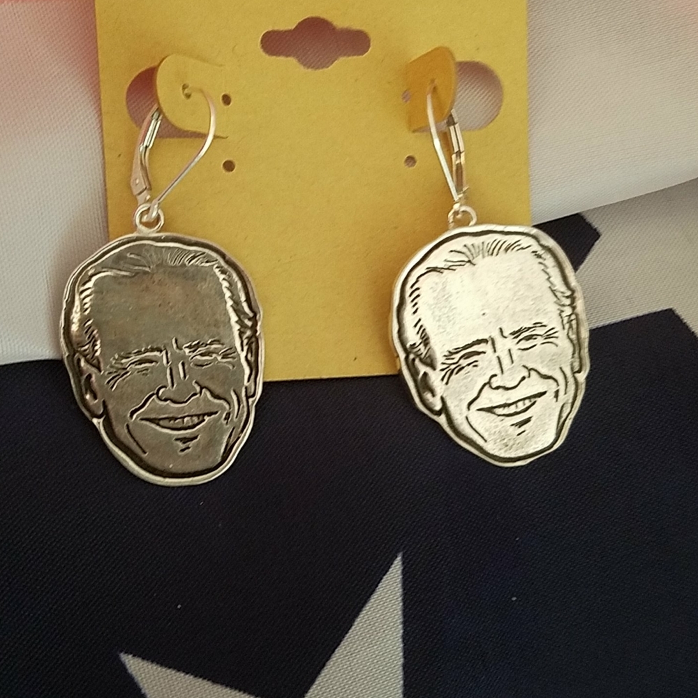 Democratic Go Joe Biden Sterling Earrings democrat - Picture 4 of 5